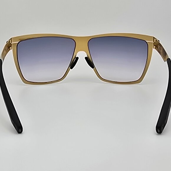 IC! Berlin Dark Energy Gold Frame Light Blue Gradient Lens Sunglasses w/ Case - Picture 5 of 16